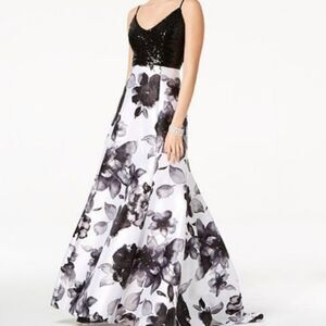 Jump Apparel Black and White Mermaid Shape Formal